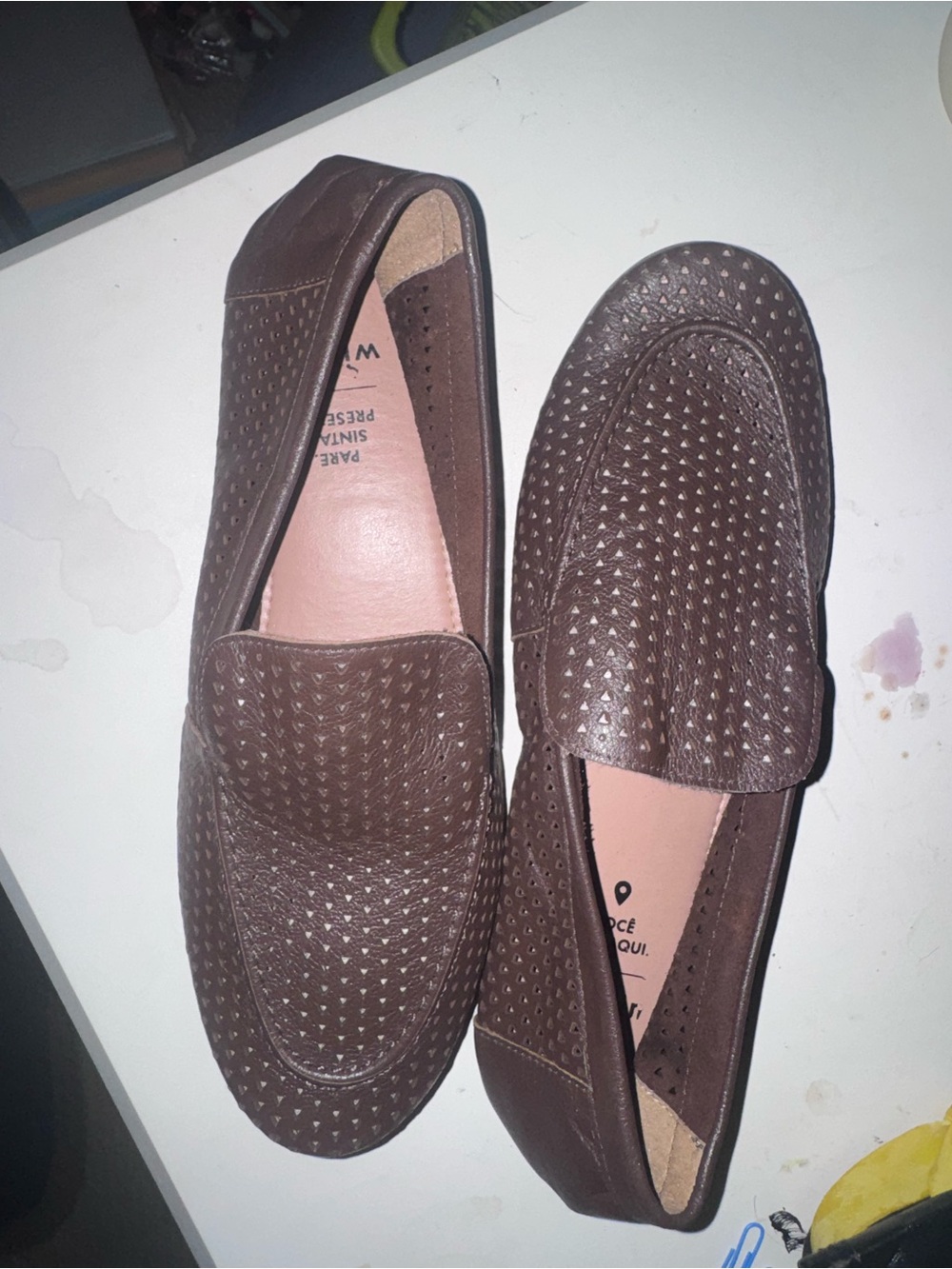 Wish Brown Perforated Loafers